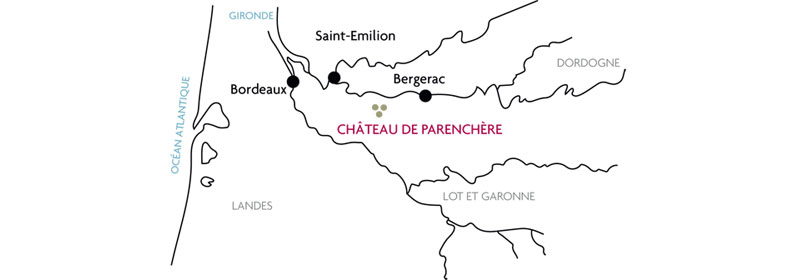 Plan château de Parenchère