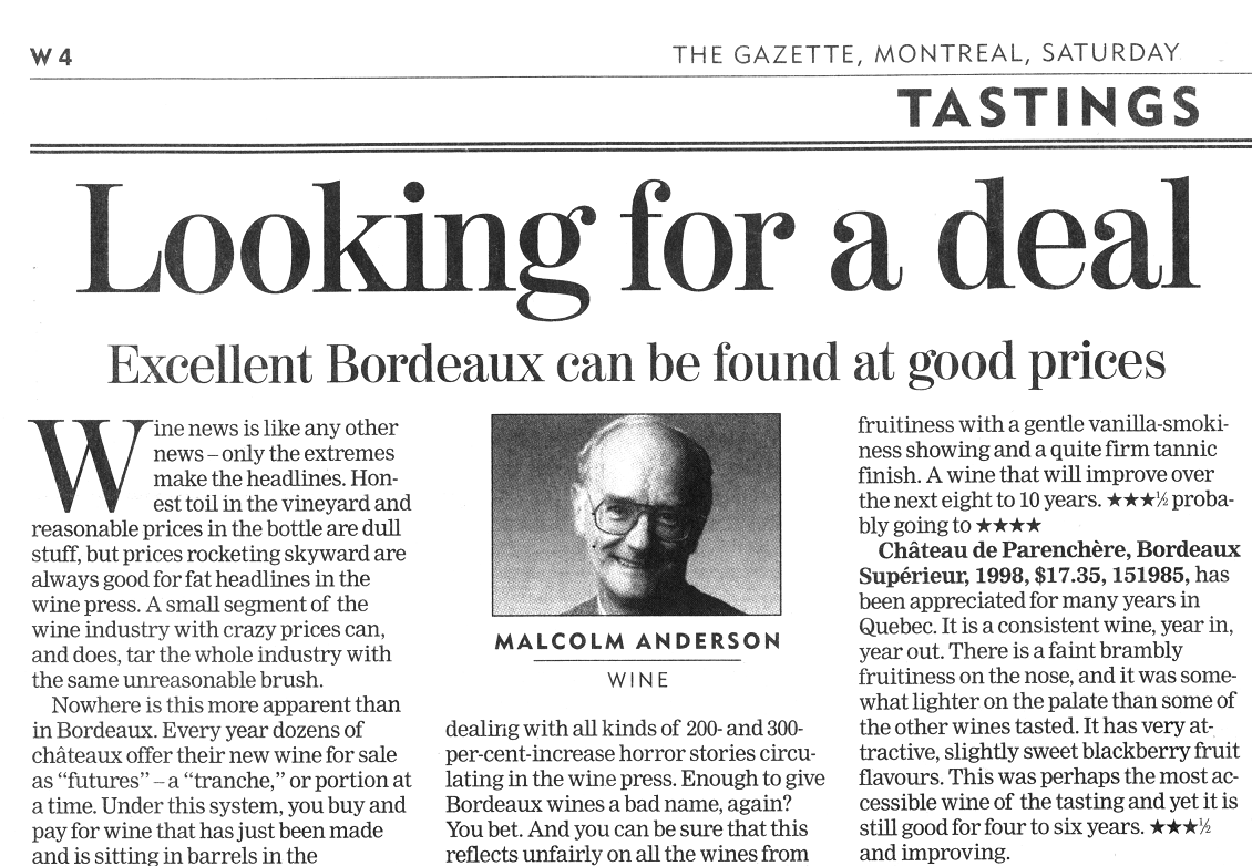 The Gazette, Montreal Château de Parenchère